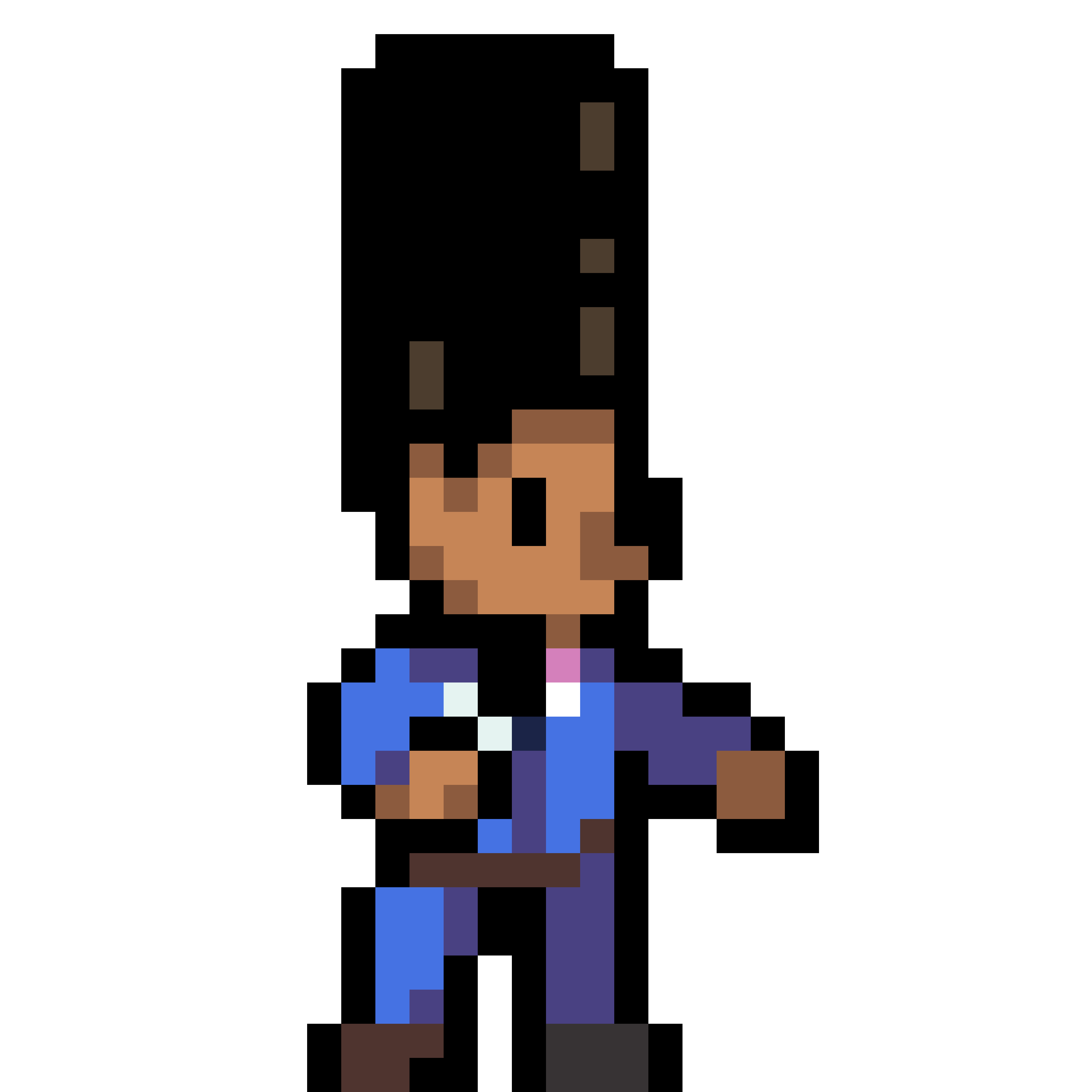 Character leaning against an arcade cabinet